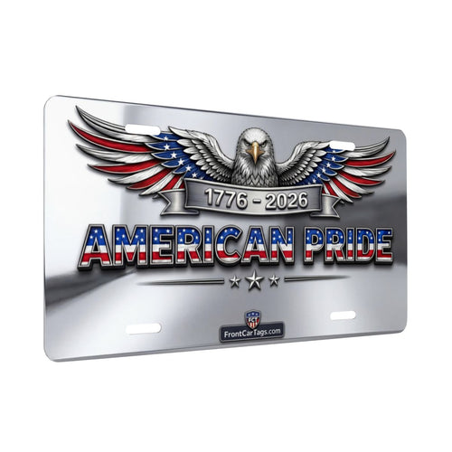 🇺🇸 American Pride 1776–2026 License Plate – Patriotic Eagle Car Tag - Aluminum License Plate (Made in USA)