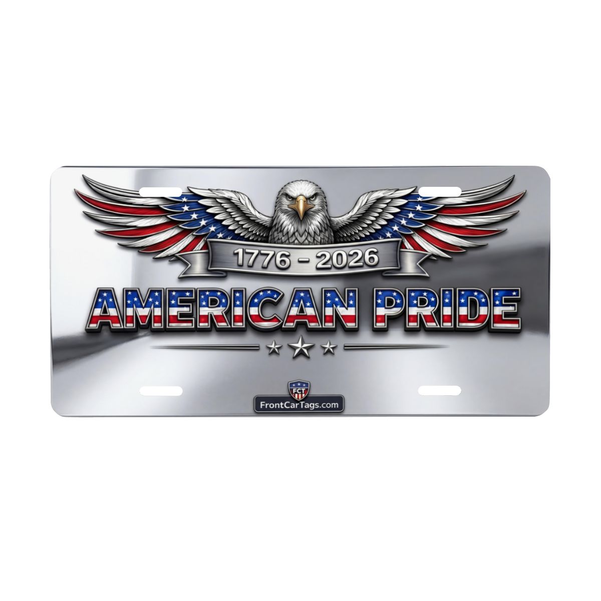 🇺🇸 American Pride 1776–2026 License Plate – Patriotic Eagle Car Tag - Aluminum License Plate (Made in USA)