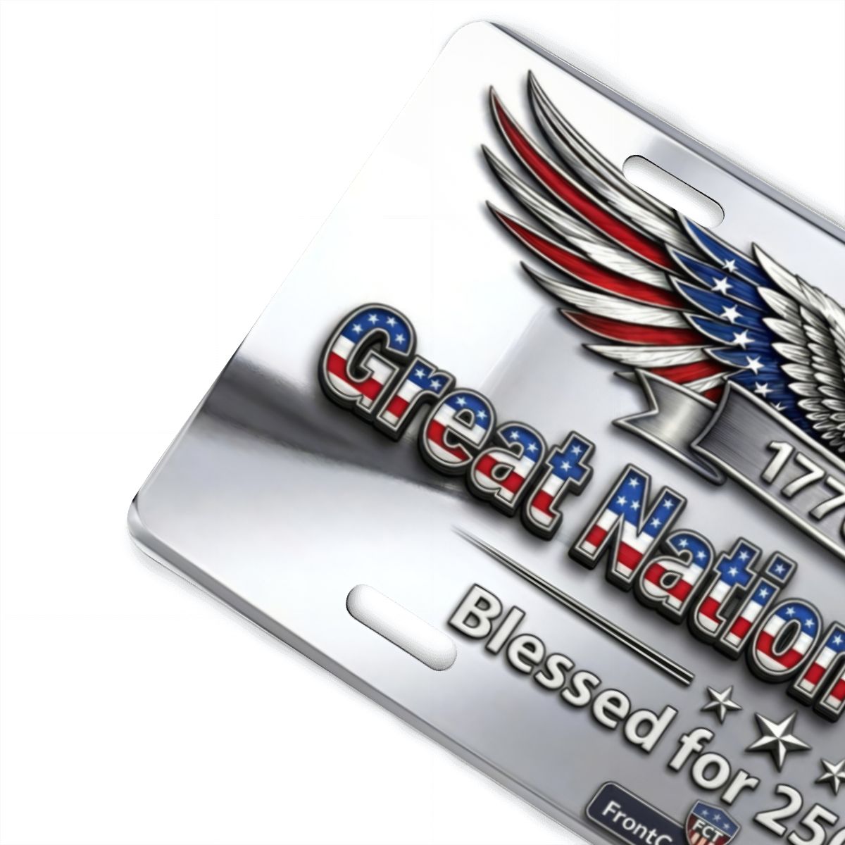 🇺🇸 Great Nation Under God License Plate – 1776–2026 Patriotic Car Tag - Aluminum License Plate (Made in USA)